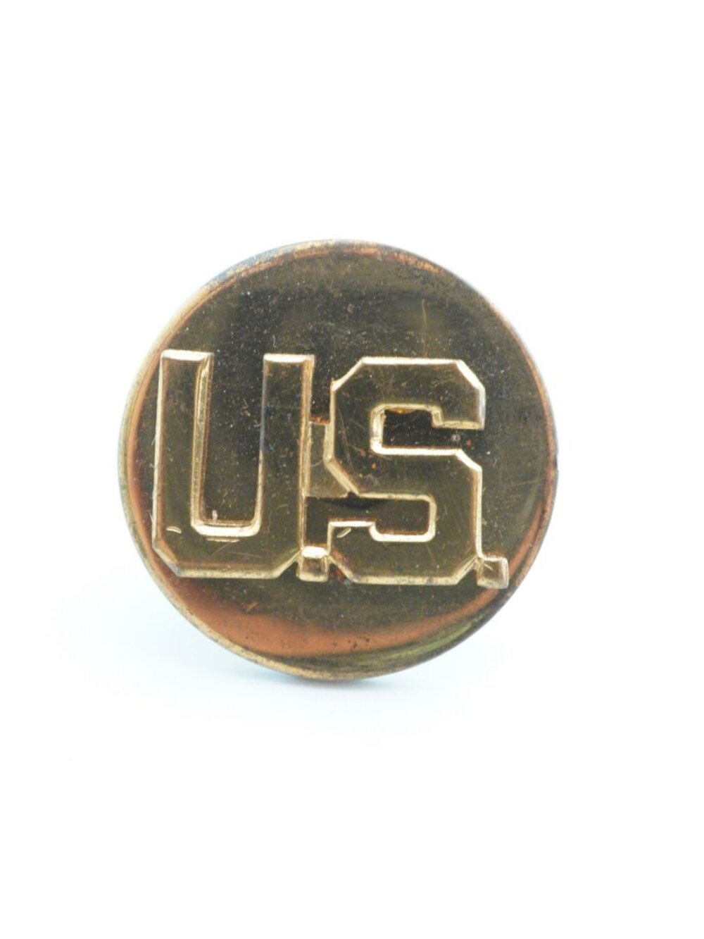 Vintage U.S. Army Military Brass Collar Pin Button Insignia